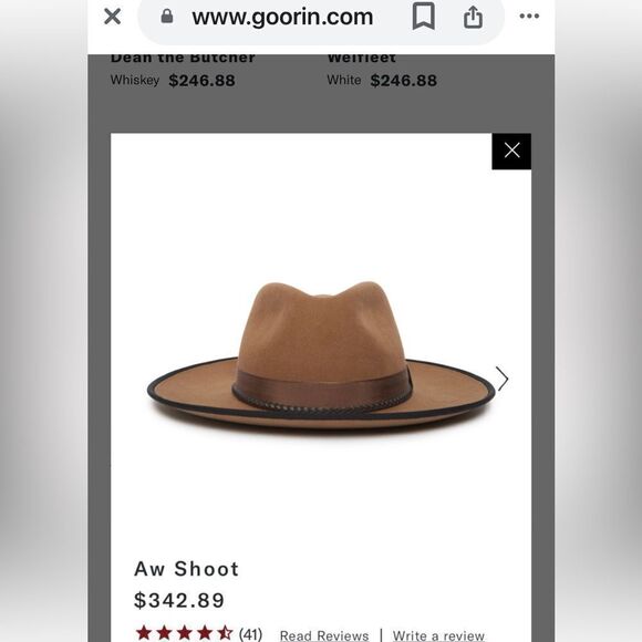 Vintage Goorin Bros. Wool Felt Wide Brim Fedora Hat - Picture 11 of 11